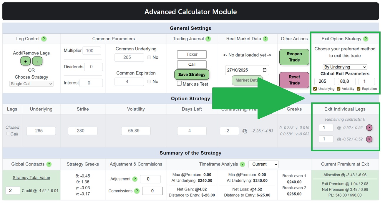 Option Close Warsoption ToolSuite